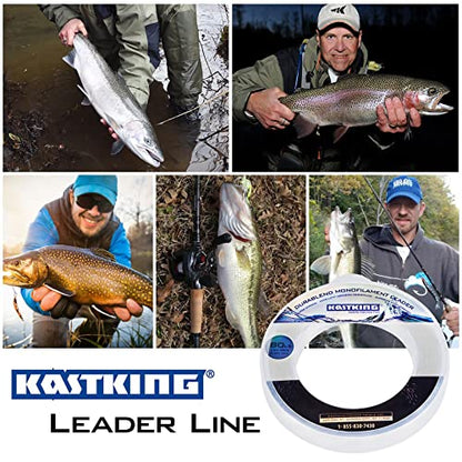 KastKing DuraBlend Monofilament Leader Line - Premium Saltwater Mono Leader Materials - Big Game Spool Size 120Yds/110M - size: 80 LB (Wound on Spool) 0.80mm