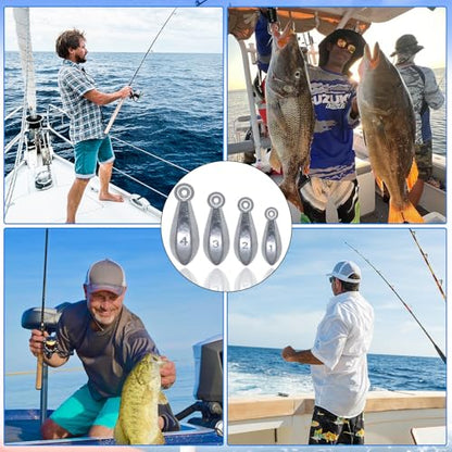 Fishing Weights Sinkers Bullet Fishing Weights Sinkers Ocean Saltwater | Surf Fishing Gear Fishing Assortment 1oz 2oz 3oz 4oz - size: 2oz-9pcs