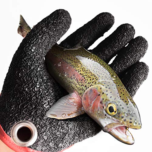 SF Fly Fishing Puncture Proof Gloves with Magnet Release Waterproof Fish Landing Glove Professional - color: Left Hand