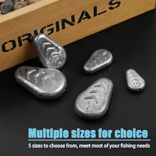 5/10 Pack No Roll Sinker Lead Fishing Weights Catfish Sinkers Coin Disc Weight Snagless Flat Inline Sinker for Catfishing Rig Bank River Surf Fishing Saltwater - color: 2 Ounce - 5 Pack
