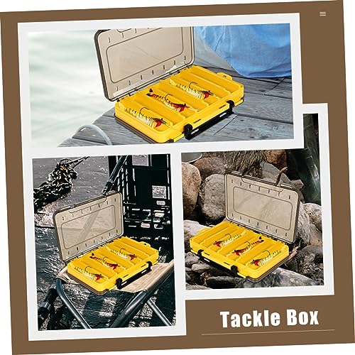 KOMBIUDA 2pcs Fishing Lure Storage Case Double-Sided Tackle Organizer for Baits and Hooks Durable Design with Internal Dividers Efficient Fishing Gear Management