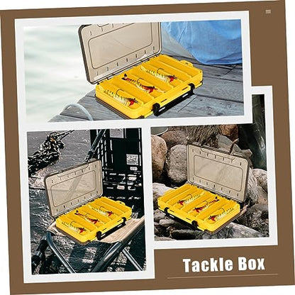 KOMBIUDA 2pcs Fishing Lure Storage Case Double-Sided Tackle Organizer for Baits and Hooks Durable Design with Internal Dividers Efficient Fishing Gear Management