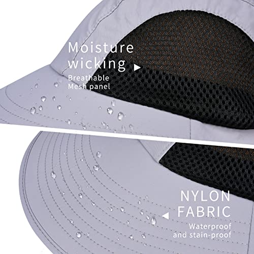 Sun Hat for Men Women with Neck Flap,UPF 50+ UV Protective Hiking Fishing Hats,Wide Brim Sun Hat for Women&Men - color: 1pack-light Gray