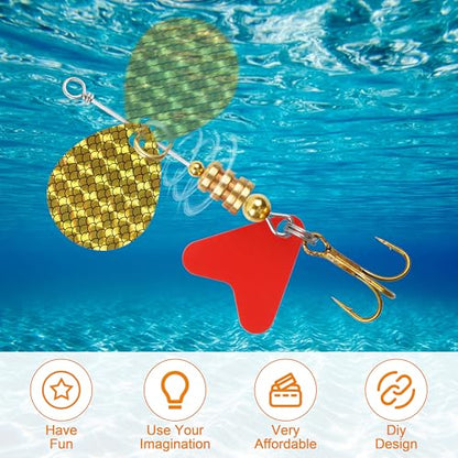 Fishing Lure Making Kit, 246pcs DIY Spinner Making Supplies Inline Spinnerbait with Fishing Pliers Make Your Own Fishing Lures Spinner Baits for Bass Trout Salmon Freshwater Gift for Men