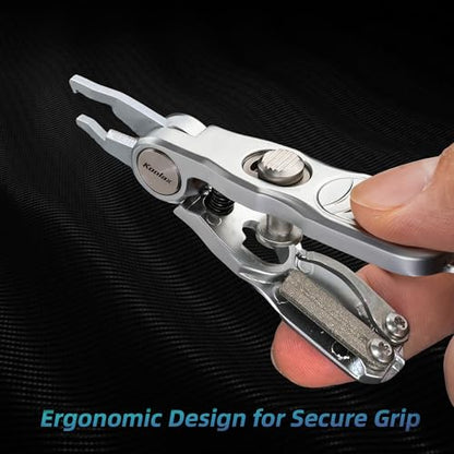 3-in-1 Fishing Line Cutter, Stainless Steel Multi-Function Portable Scissors with Retractor & Knot Tying Tool for Various Fishing Lines - size: JXQ85-85