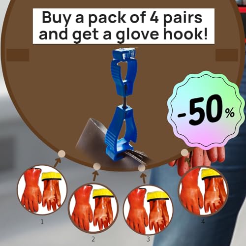 LIICHAAO(1-4 Pairs Insulated&Waterproof,Chemical & Oil Resistant, Freezer Work,Warm Gloves,Non-Slip,Ultra Flexible - size: X-Large