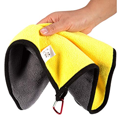 Toasis Fishing Towels with Carabiner Clip 16 x 12 Inch Pack of 4 (Mixed A) - color: Mixed a