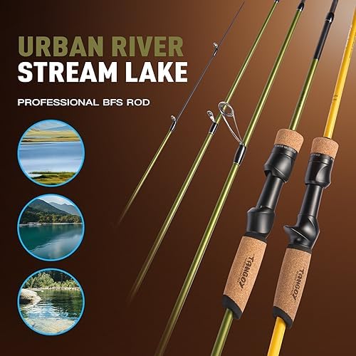 Tangoy Ultralight Fishing Rod 2-Piece Trout, Panfish, Crappie with Carbon Fiber Blank & Cork + High EVA Handle - Micro Light Fishing Pole, Fuji Guide Expansion Joint System - size: Cast-564UL-4PCS