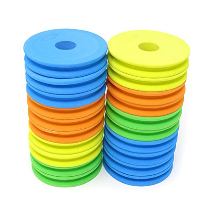 Honbay 20PCS Round Fishing Line Foam Spools - 68mm/2.68inch Storage Holders, Rigs & Hooks Boards, Winding Boards - Random Colors