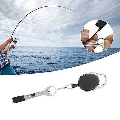 Fishing Knot Tool, with Line Cutter and Hook Sharpener, Multi Function Fishing Tool, with Retractor Clip, Portable Gear, for Fly Use