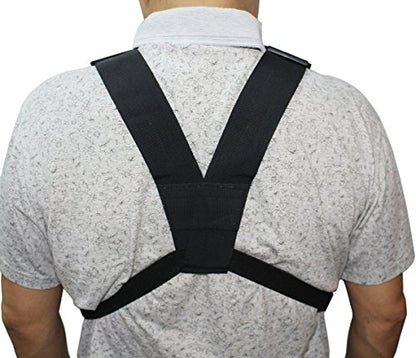 Radio Chest Harness Rig Bag Pocket Pack Holster Vest for Two Way Radio (Rescue Essentials) (Black) - color: Black