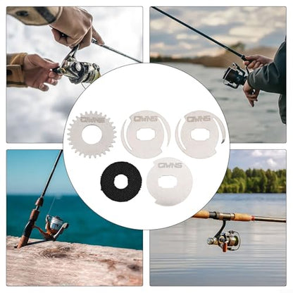 Fishing Reel Drag Washer Kit with Clicker and Sprocket for SLX Baitcasting Reels, Carbon Fiber Brake Pads and Metal Repair Parts Set for Smooth Drag System