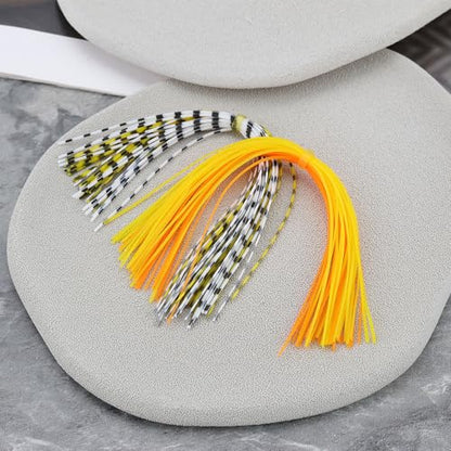 20 Pcs Bundles 40 Strands Silicone Skirts Silicone Jig Skirts Replacement Part DIY Fishing Lure Making Supplies Soft Skirt for Spinnerbait Buzzbait Fishing Bass Jig Lures
