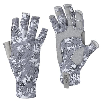 Palmyth UV Protection Fishing Fingerless Gloves UPF50+ Sun Gloves Men Women for Kayaking, Hiking, Paddling, Driving, Canoeing, Rowing - color: Ashen, size: X-Large