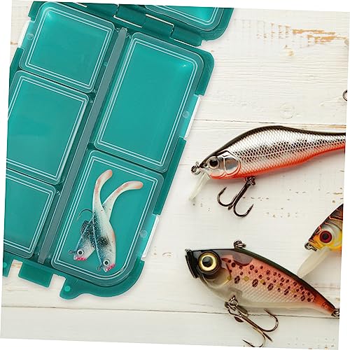 Kisangel 2pcs Portable Fishing Gear Boxes Lure Storage Organized Tackle Storage for Outdoor Activities