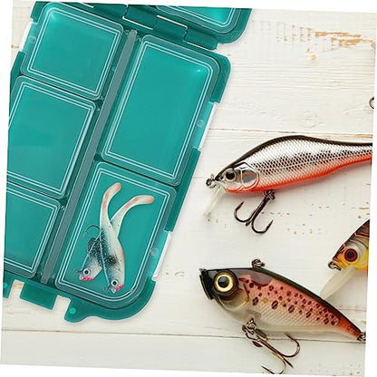 Kisangel 2pcs Portable Fishing Gear Boxes Lure Storage Organized Tackle Storage for Outdoor Activities