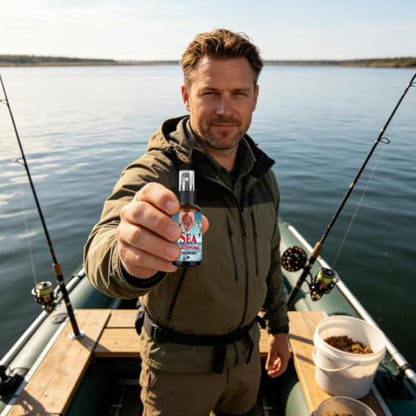 Fish Attractant Liquid | 60ml Sea Earthworm Fishing Agent | Bass Bait Scent Attractant | for Bass Catfish Grouper Rivers Reservoirs Black Pits Dad Husband Boyfriend Men