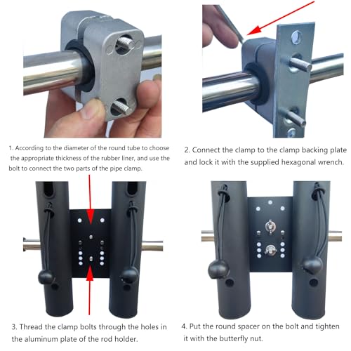 Fishing Rod Holder for Bike, Beach Car, , Wagons,Scooter, ATVS, Boats, Motorcycle
