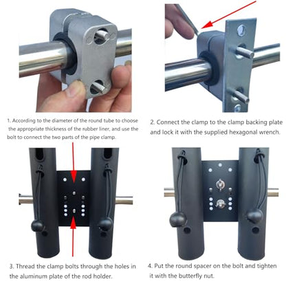 Fishing Rod Holder for Bike, Beach Car, , Wagons,Scooter, ATVS, Boats, Motorcycle