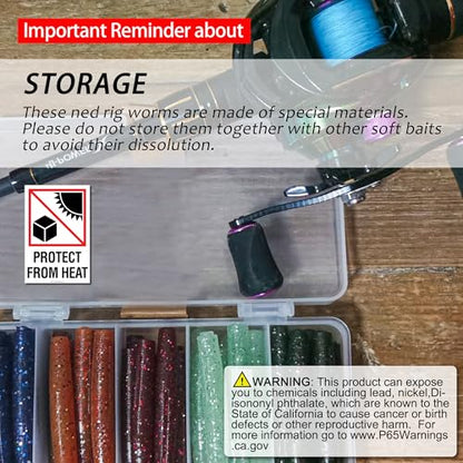 Ned Rig Jig Heads TRD Stick Worms Kit, 60, 35 Pack Ned Rig Lures Mushroom Jigs Finesse Soft Plastic Baits for Bass Fishing Freshwater Saltwater - color: 35 Pcs Ned Rig Lures