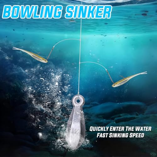 Sougayilang Fishing Weights Sinkers Bank Sinkers Bullet Weights for Surf Fishing Pier Bank Fishing Saltwater Fishing Gear 1oz to 12oz - size: 10oz 4pcs