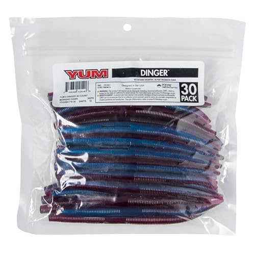 Yum Lures Dinger 5" Bulk 30-Pack - color: Morning Dawn, size: 5 Inch
