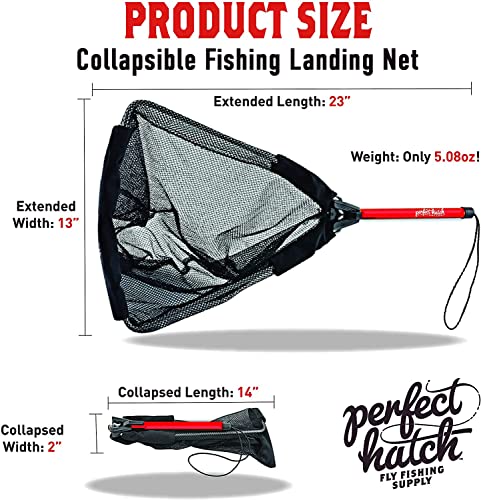 Fly Fishing Trout Folding Landing Net Lightweight Collapsible : Sports & Outdoors