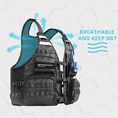 Rhinowalk Fishing Photography Vest with Multi Pockets Outdoor Jackets for Hunting, Hiking, Climbing, Traveling