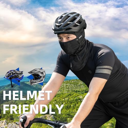 ROCKBROS Balaclava Face Mask for Men Women, Cooling & Breathable Summer Mask,UV Sun Protection for Cycling，Running - color: Black