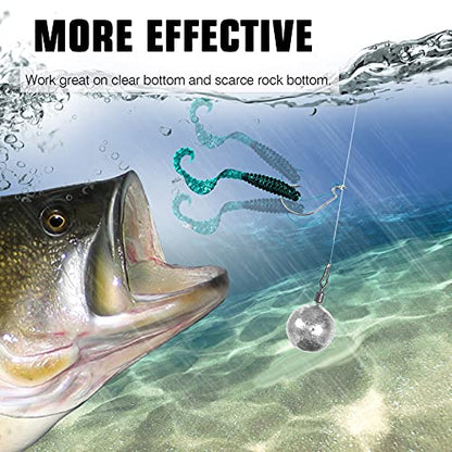 AMYSPORTS Casting Bass Weights Sinker Lead Round Removable Fishing Weights Sinker Drop Shot Fishing Sinker Freshwater - size: Size6 (3/4oz.) 25 pcs