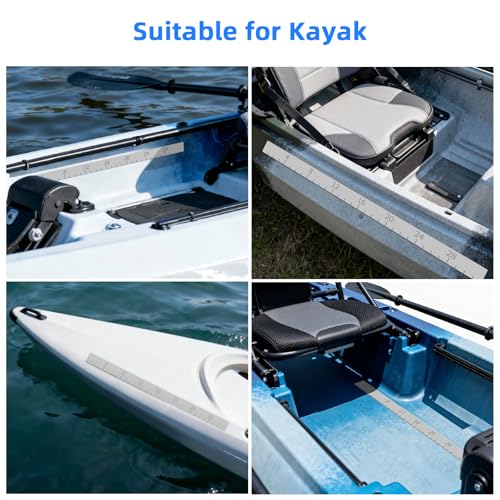 Fish Ruler 32in EVA Foam Fish Measuring Ruler with Self-Adhesive Backing for Fishing Kayaks Accessories, Fish Ruler Measurement Sticker Tool for Fish Kayak - color: Light Grey