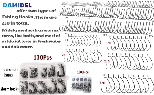 600 Pcs/Tackle Box Fishing Kit-Fishing Hooks,Sinkers, Swivels Snaps,Top Water Lure,Spoons,Soft Lures,Jig Heads, Frogs, Minnow, Accessories Equipment- Saltwater Freshwater Bass Bait Gear