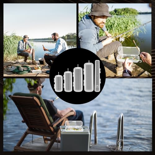 LemonRoad 5 Pcs Fishing Hook Cover Fishing Lure Covers Set Lure Wrap with Vent Holes, 5 Sizes Rod Hook Protection Multiple Bait Storage Attachments for Freshwater Saltwater Gear