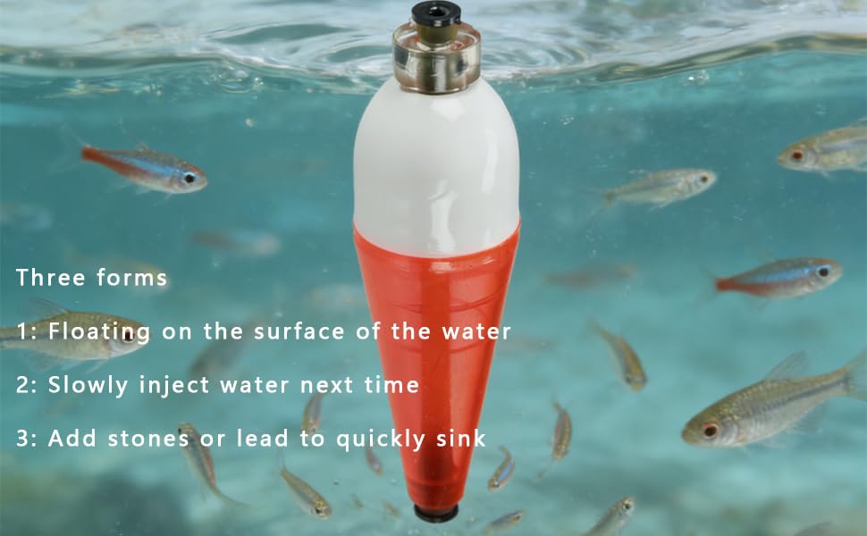 Double X Tackle A-Just-A-Bubble Water-Injected Fishing Float Red and White