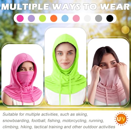 Cooling Balaclava Face Mask Breathable Full Head Mask Sun Protection Neck Cover UV Face Cover for Men Women - color: Macaron Color
