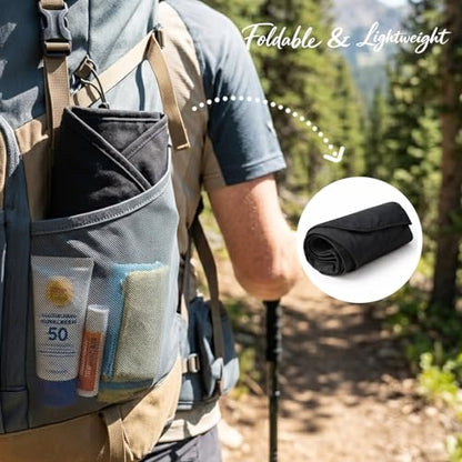 HUAMULAN Men Summer Sun Hat Women Safari Wide Brim Fishing Hats UV Protection Neck Flap Bucket Gardening Hiking Hunting Cap - color: Black With Neck Flap
