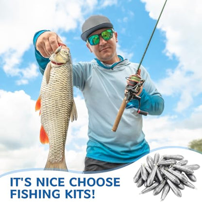 Landhoow Drop Shot Fishing Sinker Weights Kit Freshwater Catfishing Fishing Sinker Bass Casting Removable Line Saltwater Streamlined Snap Weight for Trolling Surf Tackle - size: 2.5 oz