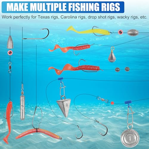 Fishing Weights Sinkers Kit, 100pcs Fishing Sinkers Assortment Includes Bullet Sinkers Disc Pyramid Weights Drop Shot Weight Split Shot Egg Sinkers for Saltwater Freshwater with Tackle Box