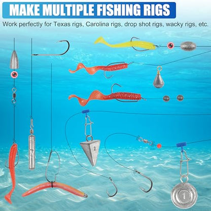 Fishing Weights Sinkers Kit, 100pcs Fishing Sinkers Assortment Includes Bullet Sinkers Disc Pyramid Weights Drop Shot Weight Split Shot Egg Sinkers for Saltwater Freshwater with Tackle Box
