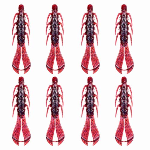 6th Sense – Bodega Craw 3.5 Soft Plastic Craw, Finesse Bass Fishing Lure for Flipping, Pitching, and Jig Trailers – Made in the USA - color: Blood Apple