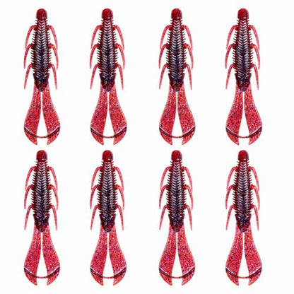 6th Sense – Bodega Craw 3.5 Soft Plastic Craw, Finesse Bass Fishing Lure for Flipping, Pitching, and Jig Trailers – Made in the USA - color: Blood Apple