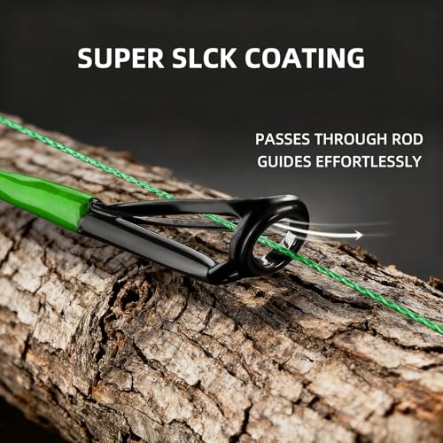 8 Strand Braided Fishing Line, Pro-Grade Performance, PE Braided Line, Zero Stretch, Smooth Casting, Abrasion Resistant, High Density and High Visibility, Ice Fishing Line - size: 25 LB (300 yards)