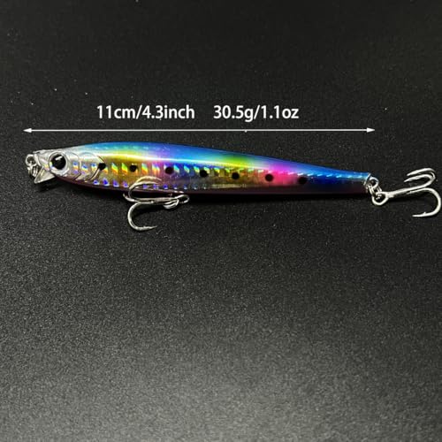 3pcs Boxed Premium Set Fishing Lure Long Cast Mino Ocean Lake Submersible Lure - color: AH1131B-4.3'' 1.1oz
