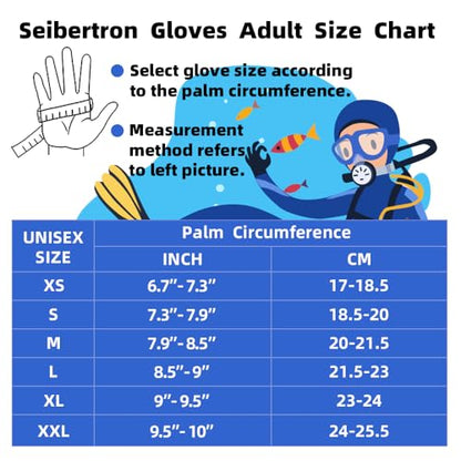 Seibertron Patented C.R.D.G 1.0 Aramid Anti-Cut Puncture Resistant Diving Gloves - color: C.R.D.G 1.0-Black, size: X-Large