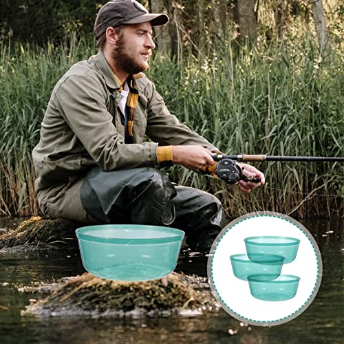 BESPORTBLE 3pcs Fishing Bait Storage Container Lightweight Mixing Basin for Outdoor Fishing Functional Bait Holder Quick Dry Feature Convenient for Travel and Easy to Clean
