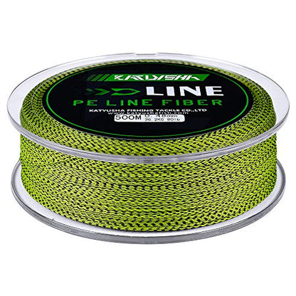 Braided Fishing Line, Abrasion Resistant Zero Stretch Braided Lines 4/8 Strands Super Strong Superline 6Lb -100Lb Test 109/328/547/1094/2187 Yards - color: Yellow/Black(4 Strand), size: 25 LB (547 Yards)