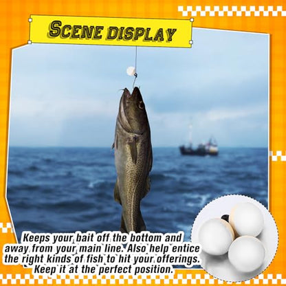 9 Pcs Fly Fishing Strike Indicators for Trout Neon Fishing Bobbers Floats - size: X-Small, style: White
