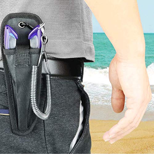 Retractable Tether Multi Colored Coiled Lanyard Fishing Lanyard Safety Rope 12pcs with Carabiner for Fishing Hunting Hiking Boating Camping Tools