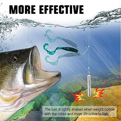 AMYSPORTS Drop Shot Weights Fishing Lead Drop Saltwater Fishing Weight Freshwater Drift Sinker Fishing Weight Bass Rig Cylinder Removable Catfishing - size: Size6 (3/4oz.) 25 pcs