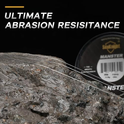 SeaKnight T2 100% Fluorocarbon Fishing Line, 110YD Japanese Material Leader Line, Low Visibility High Strength Abrasion Resistant for Saltwater Freshwater Fishing (3-35LB) - size: 16LB-110YD